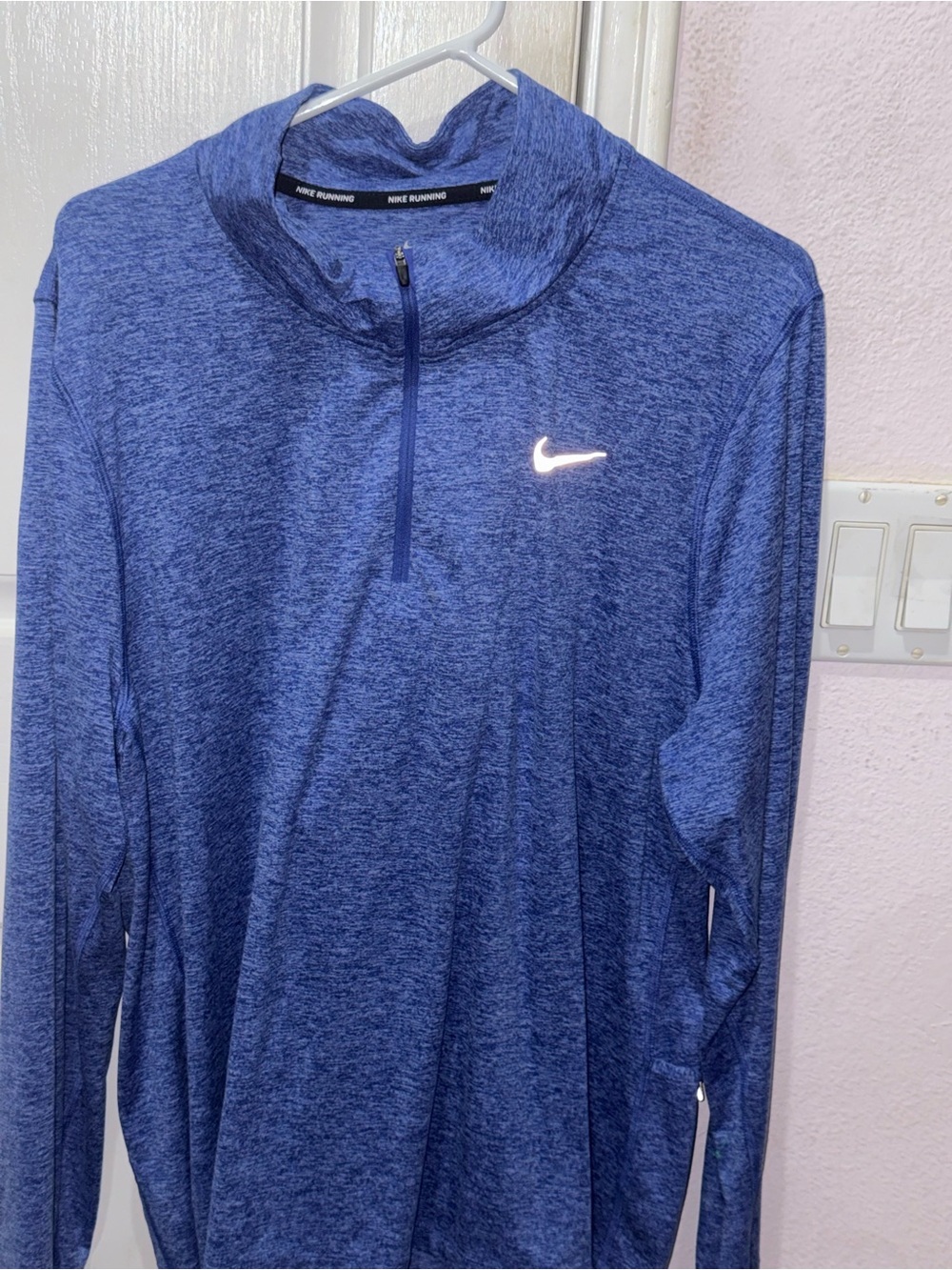 Nike Blue Heather Quarter-Zip Running Top